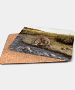 Country Images Personalised Printed Custom Placemats Tablemats Cheap Highland Collection Otter Otters Scotland Scottish Gift Gifts Ideas Tableware (Cork)