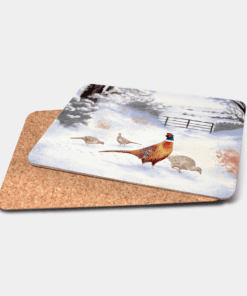 Country Images Personalised Printed Custom Placemats Tablemats Cheap Highland Collection Pheasant Pheasants Scotland Scottish Gift Gifts Ideas Tableware (Cork)
