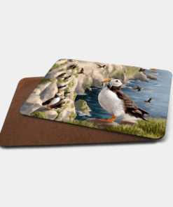 Country Images Personalised Printed Custom Placemats Tablemats Cheap Highland Collection Puffin Puffins Scotland Scottish Gift Gifts Ideas Tableware (Board)