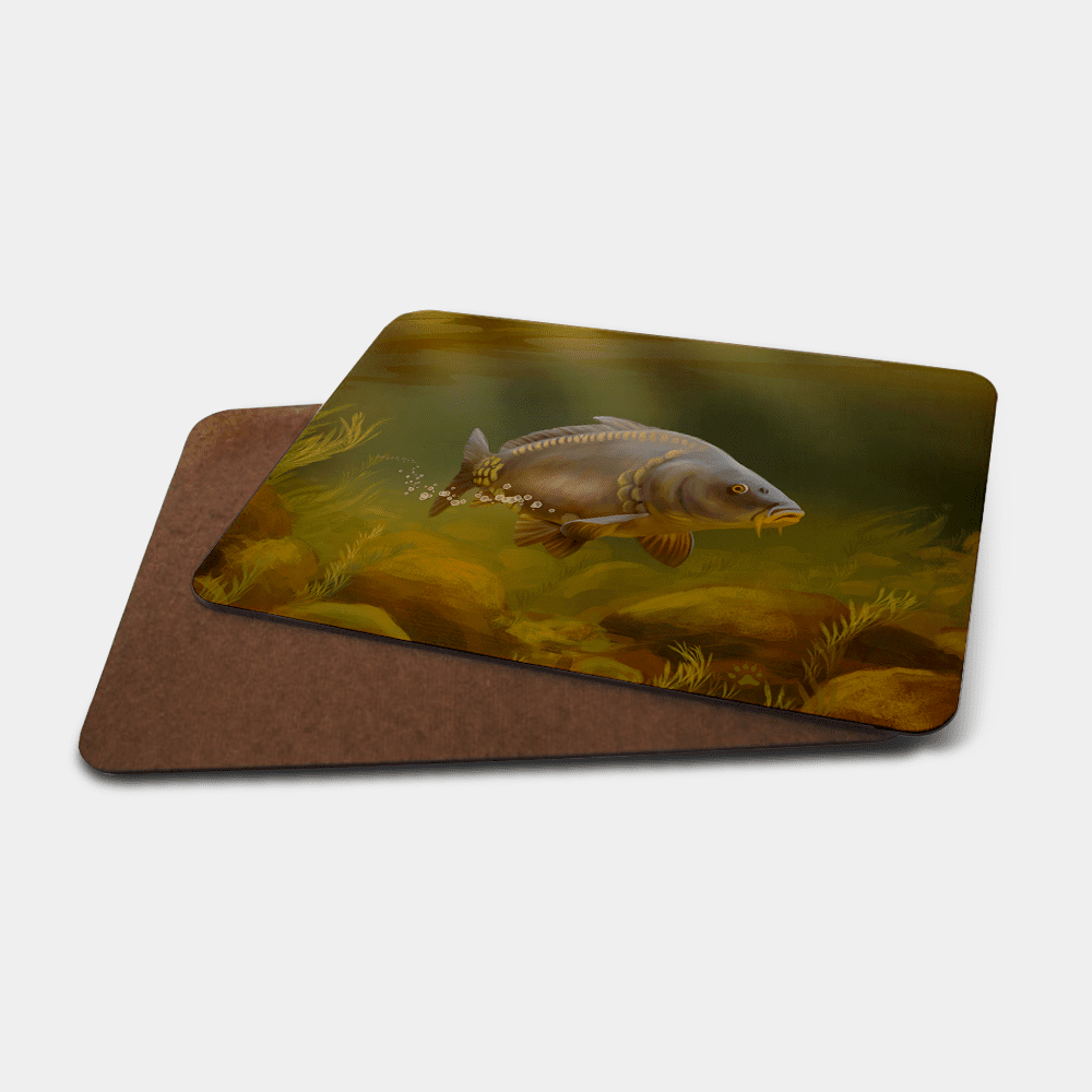 Country Images Personalised Printed Custom Placemats Tablemats Cheap Mirror Carp Scotland Scottish Gift Gifts Ideas Tableware Fishing Fisherman Angling Angler (Board)