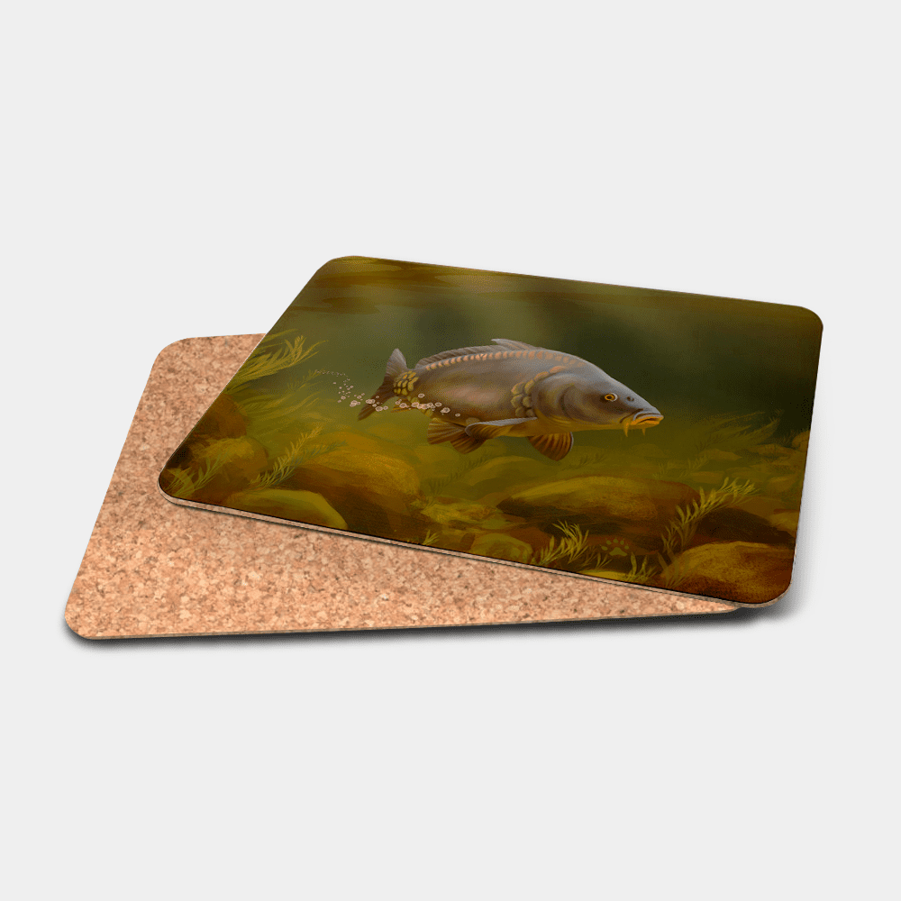 Country Images Personalised Printed Custom Placemats Tablemats Cheap Mirror Carp Scotland Scottish Gift Gifts Ideas Tableware Fishing Fisherman Angling Angler (Cork)