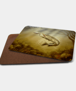 Country Images Personalised Printed Custom Placemats Tablemats Cheap Pike Scotland Scottish Gift Gifts Ideas Tableware Fishing Fisherman Angling Angler (Board)