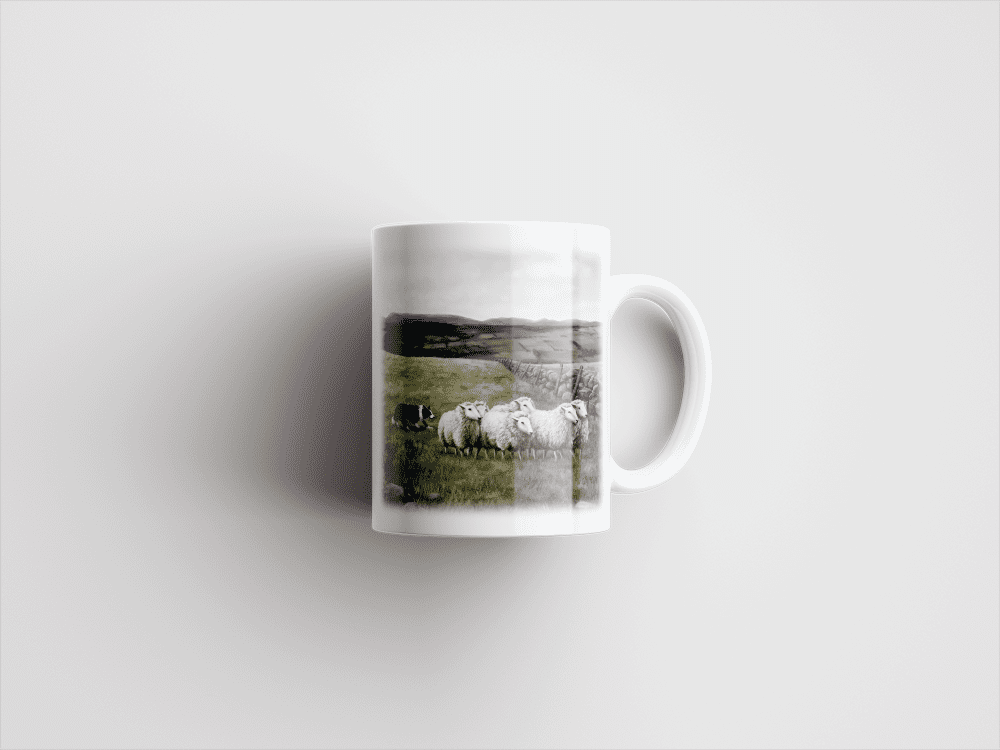 Country Images Personalised Printed Highland Collection Sheep Scotland Design Cheap Mug - 2