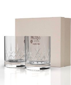 Engraved "Mauchline" Cut Panel Whisky Tumblers