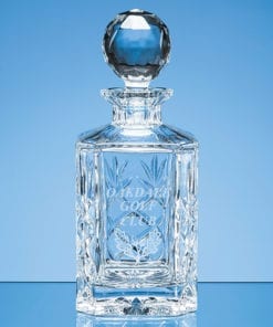 Engraved "Charlotte" Square Cut Decanter