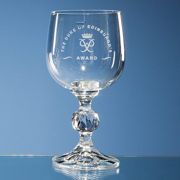 Engraved "Claudia" White Wine Glass