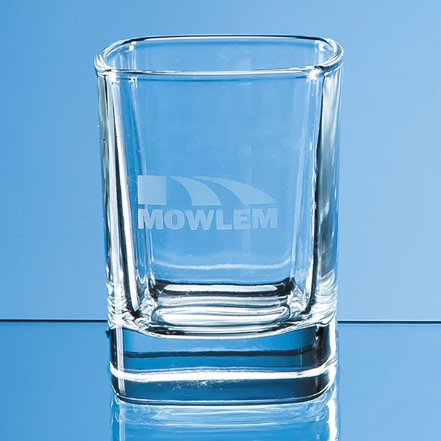 Engraved Square Tot Glass