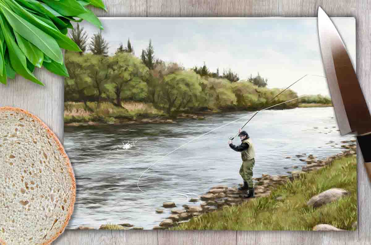 Highland Collection - Worktop Saver (Fly Fishing) Personalised Gift