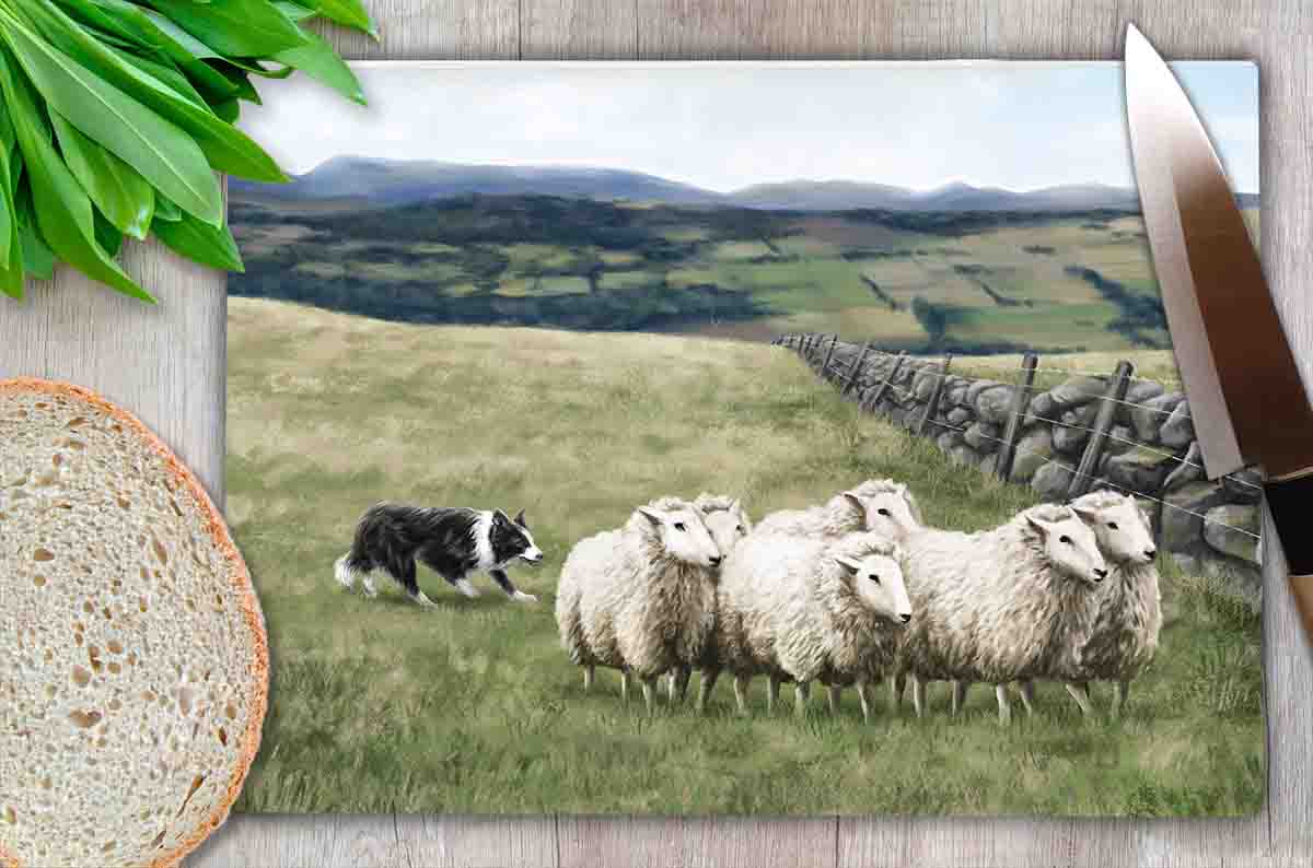 Highland Collection - Worktop Saver (Sheep & Sheepdog) Personalised Gift