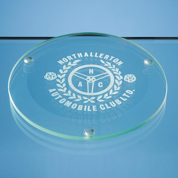 Personalised Engraved Round Jade Glass Coasters