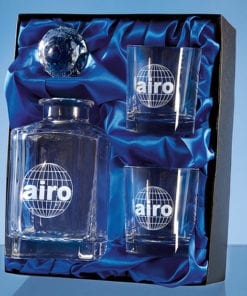 Satin-Lined Presentation Box - Decanter with 2 x Strauss Whiskies