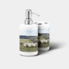 Country Images Personalised Custom Ceramic Bathroom Toothbrush Holder Soap Dispenser Set Highland Collection Sheep and Sheepdog Dog Crofting Croft Gifts