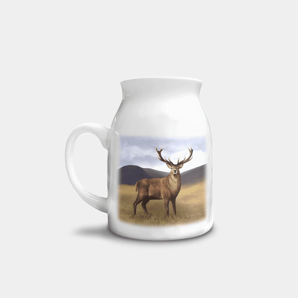 Country Images Personalised Highland Collection Printed Custom Milk Jug Stag Wildlife Scotland 4