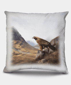 Country Images Personalised Highland Collection Scottish Golden Eagle Cheap Linen Cushion Scotland UK 2