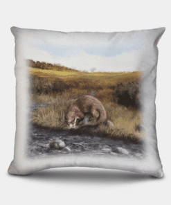 Country Images Personalised Highland Collection Scottish Otter Cheap Linen Cushion Scotland UK 2