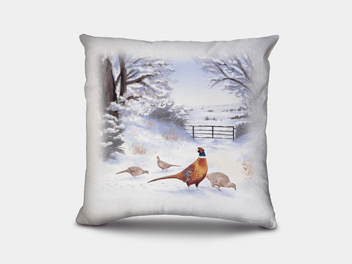 Country Images Personalised Highland Collection Scottish Pheasant Cheap Linen Cushion Scotland UK 3