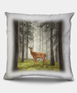 Country Images Personalised Highland Collection Scottish Red Deer Roe Buck Cheap Linen Cushion Scotland UK 2