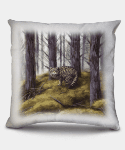 Country Images Personalised Highland Collection Scottish Wildcat Cheap Linen Cushion Scotland UK 2