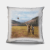Country Images Personalised Sporting Clay Pigeon Shooting Hunting Cheap Linen Cushion Scotland UK 2