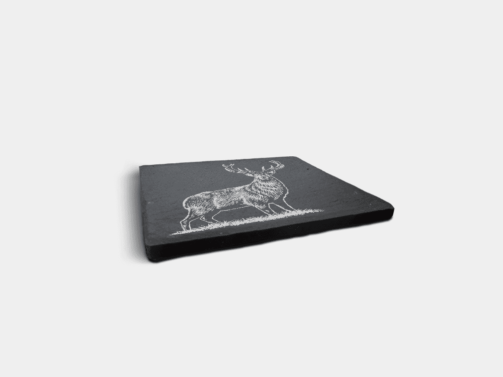 Country Images Scotland Custom Personalised Slate Coasters Highland Collection Stag Deer Engraved Scottish UK