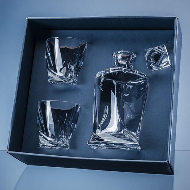 Satin-Lined Presentation Box - Twisted Decanter with 2 x Twisted Whiskies