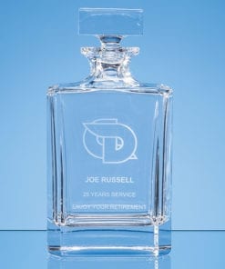 Personalised Engraved Modern Decanter Lead Crystal Scotland UK Custom Customised Gift Gifts Whisky Whiskey Scottish