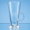 Personalised Engraved Barista Latte Glass (Irish Gaelic Coffee Glass) Crystal Scotland UK Custom Customised Handled