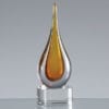 Personalised Engraved Handmade Teardrop Award Glass Crystal Scotland UK Gifts Sports Presentation