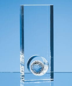 Personalised Engraved Golf Award Sports Club Presentation Glass Scotland UK Customised Optical Crystal