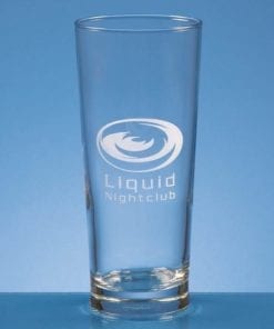 Personalised Engraved Straight Sided Pint Beer Glass Crystal Scotland UK Custom