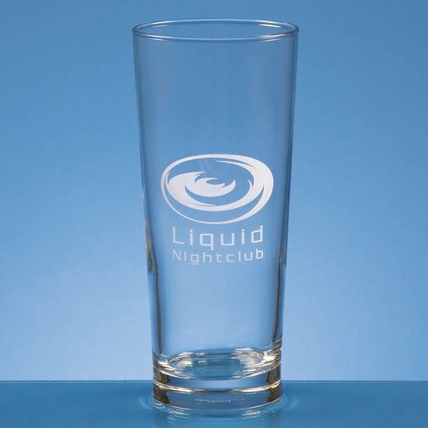 Personalised Engraved Straight Sided Pint Beer Glass Crystal Scotland UK Custom