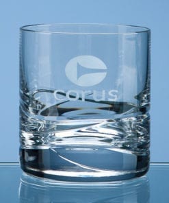 Personalised Engraved Wave Whisky Tumbler Glass Crystal Scotland UK