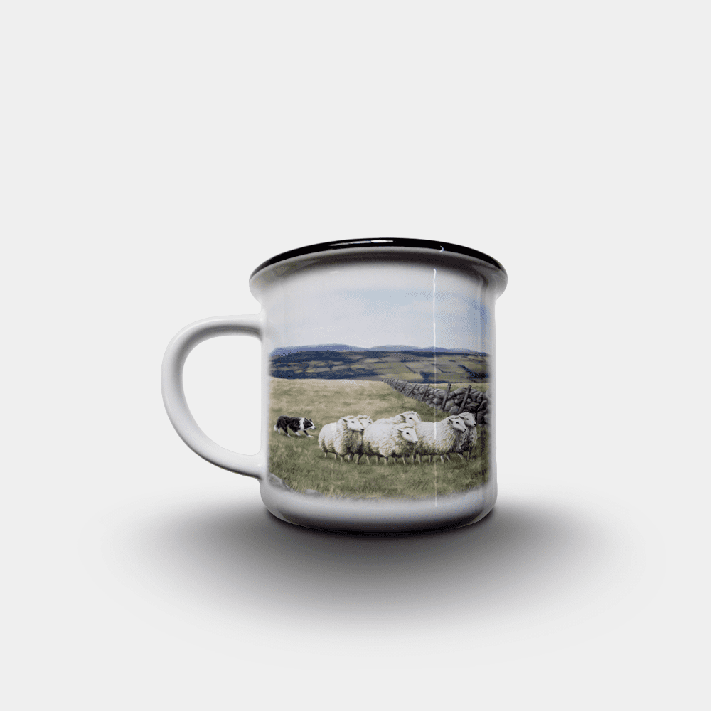 Country Images Personalised Custom Printed White Black Mug Scotland Cheap Highland Collection Sheep Sheepdog Herding Farmer Farming Crofter Crofting Wildlife Gift Gifts 2