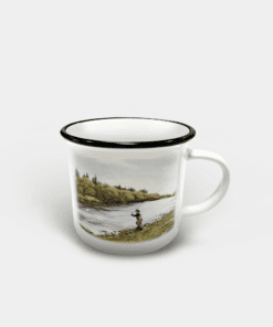 Country Images Personalised Custom Printed White Black Mug Scotland Cheap Highland Collection Fly Fishing Angling Angler Gift Gifts