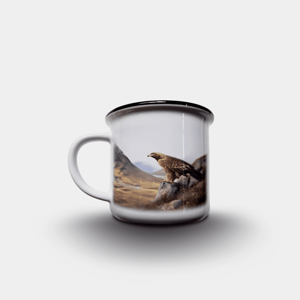Country Images Personalised Custom Printed White Black Mug Scotland Cheap Highland Collection Golden Eagle Bird Birds of Prey Wildlife Gift Gifts 2