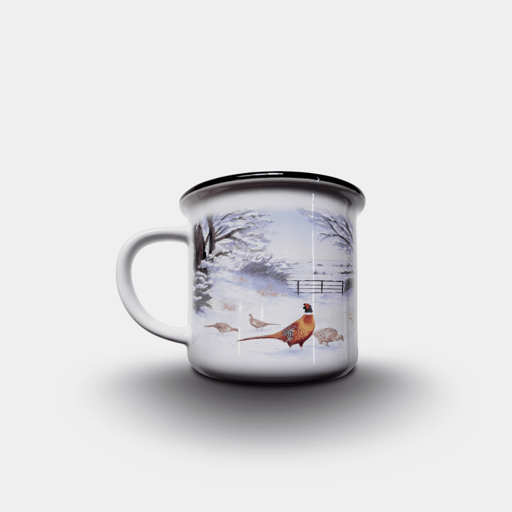 Country Images Personalised Custom Printed White Black Mug Scotland Cheap Highland Collection Pheasant Pheasants Birds Wildlife Gift Gifts 2