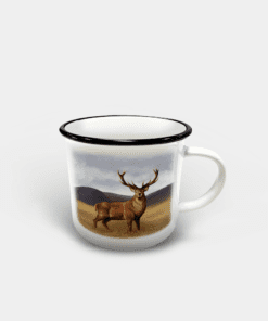 Country Images Personalised Custom Printed White Black Mug Scotland Cheap Highland Collection Stag Stags Deer Wildlife Gift Gifts