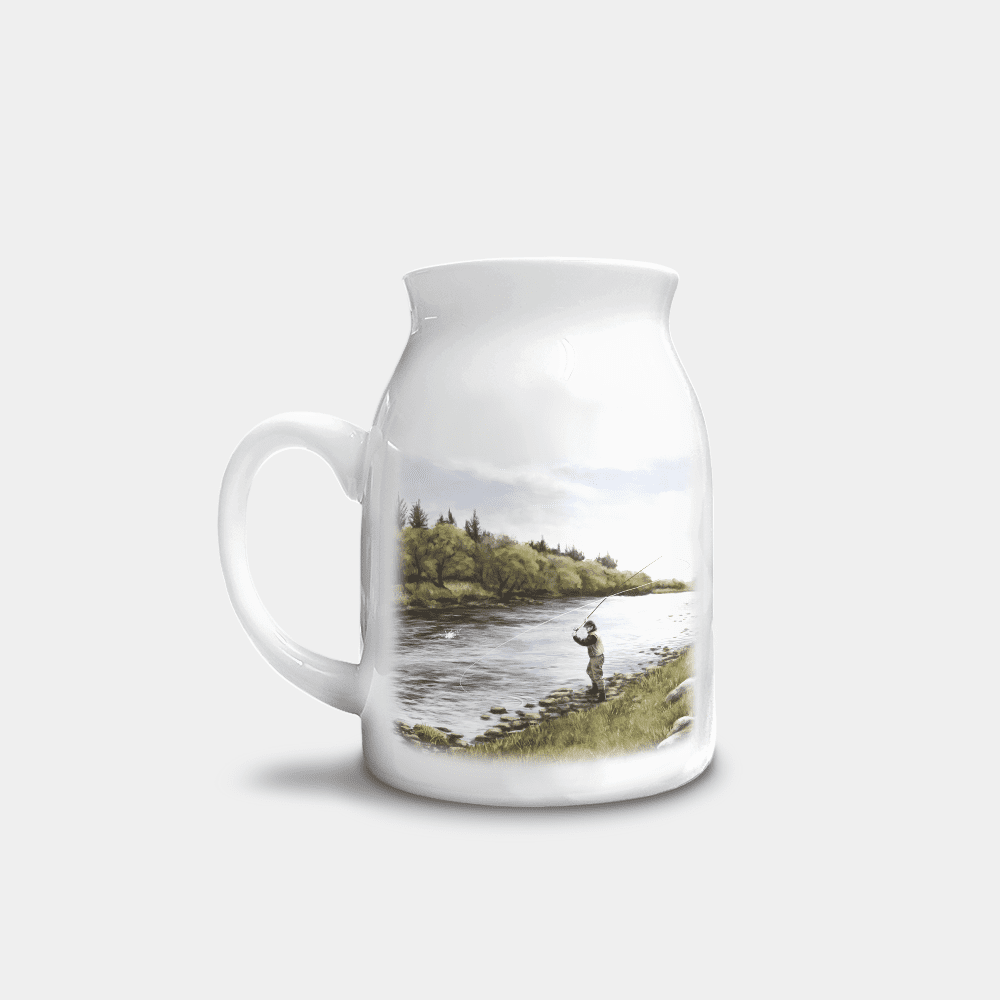 Country Images Personalised Printed Custom Milk Jug Fly Fishing Angling Angler Gifts Sporting 1