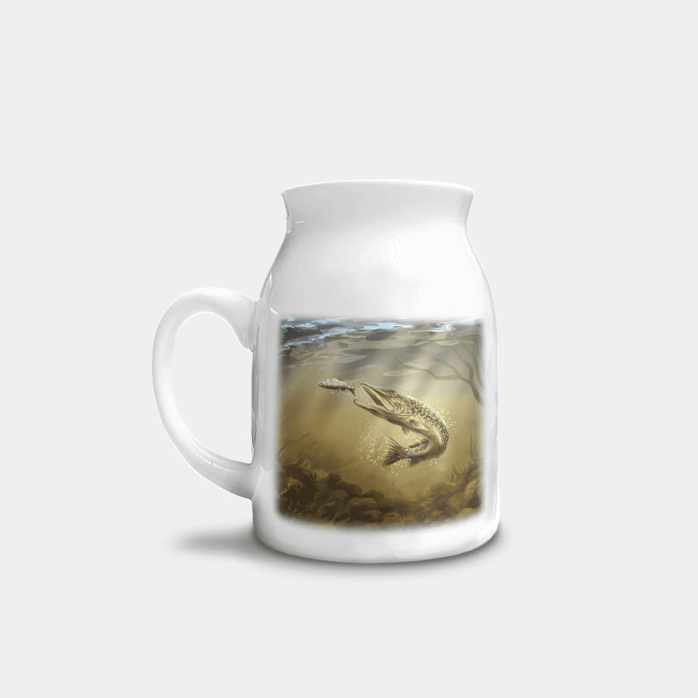 Country Images Personalised Printed Custom Milk Jug Pike Angling Angler Gifts Sporting 1