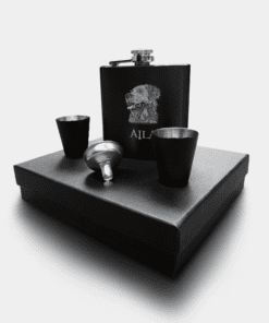 Country Images Personalised Black Custom Engraved Hipflask Hip Flask Flasks Cheap Scotland UK Box Set On Box Dog Gift 2