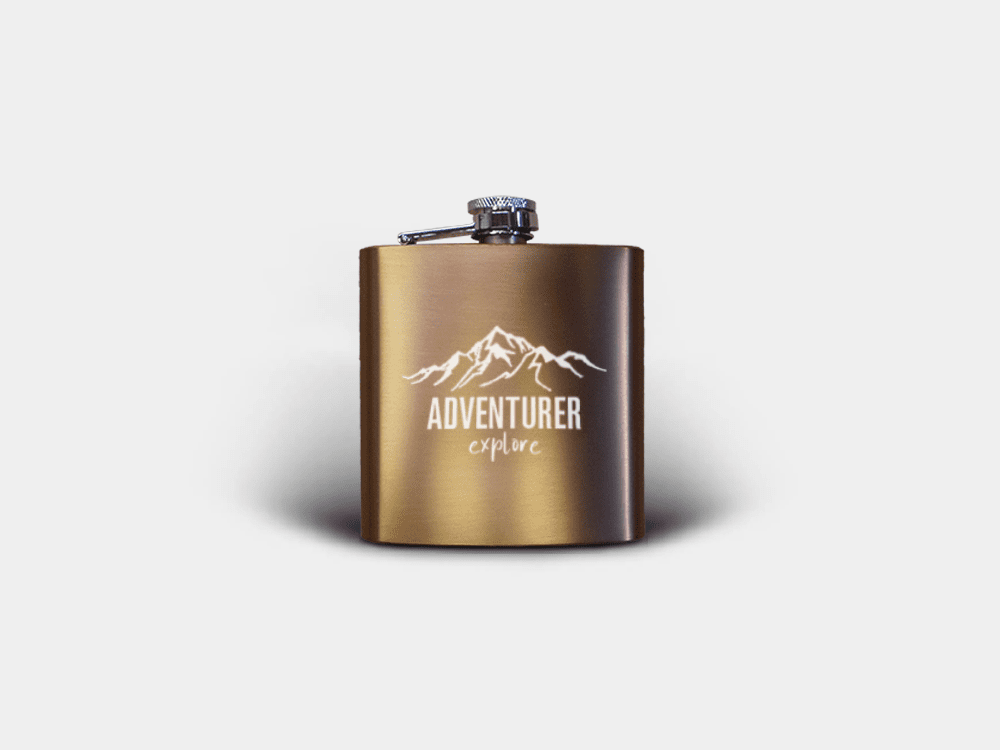 Country Images Personalised Copper Custom Engraved Hipflask Hip Flask Flasks Cheap Scotland UK Single Adventurer
