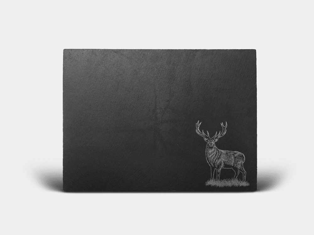 Country Images Scotland Custom Personalised Slate Placemats Place Mat Placemat Table Tablemats Engraved Scottish UK Stag Stags Deer