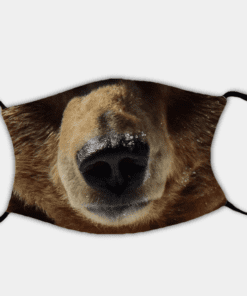 Country Images Personalised Custom Face Mask Masks Facemask Facemasks UK Scotland Gifts Brown Grizzly Bear