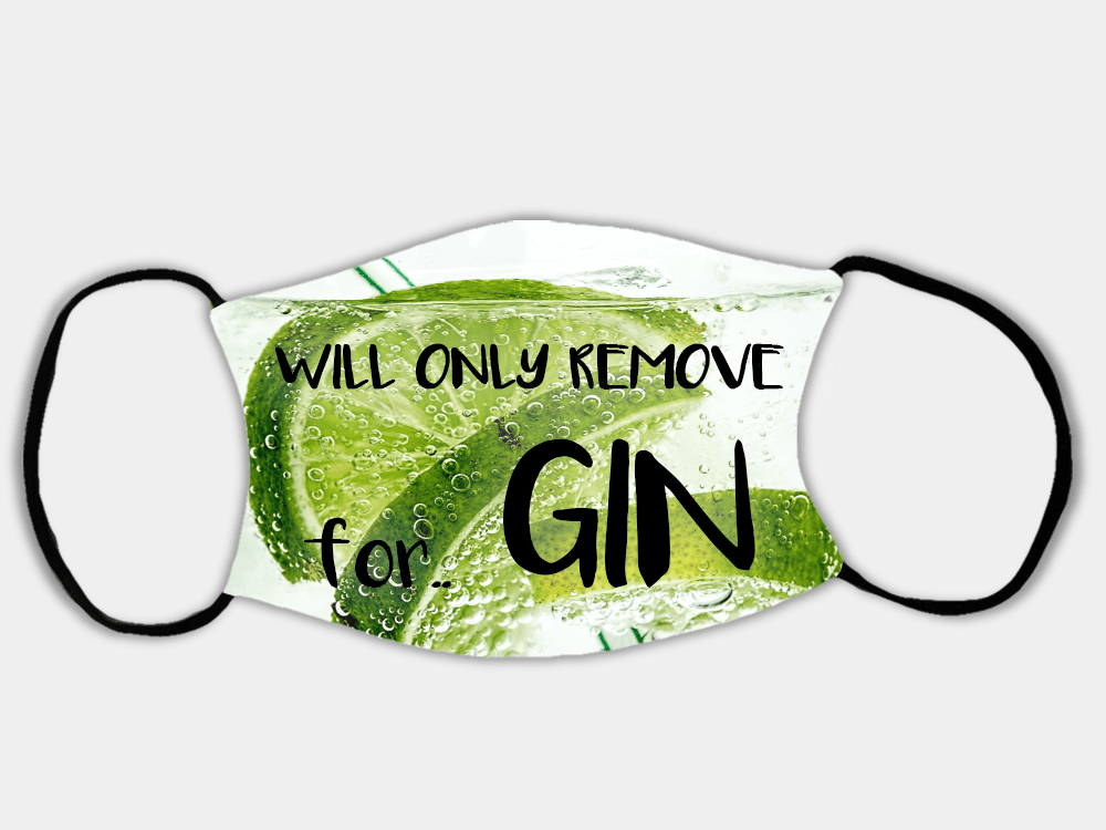 Country Images Personalised Custom Face Mask Masks Facemask Facemasks UK Scotland Gifts Remove for Gin