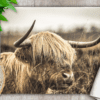 Country Images Personalised Glass Worktop Saver Chopping Cutting Board Kitchen Gift Gifts Idea Ideas Highland Cow Scotland Scottish 1