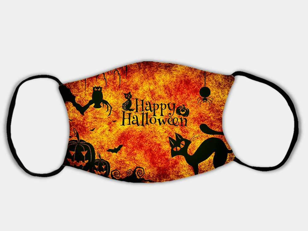 Country Images Personalised Custom Face Mask Masks Facemask Facemasks UK Scotland Gifts Halloween Design