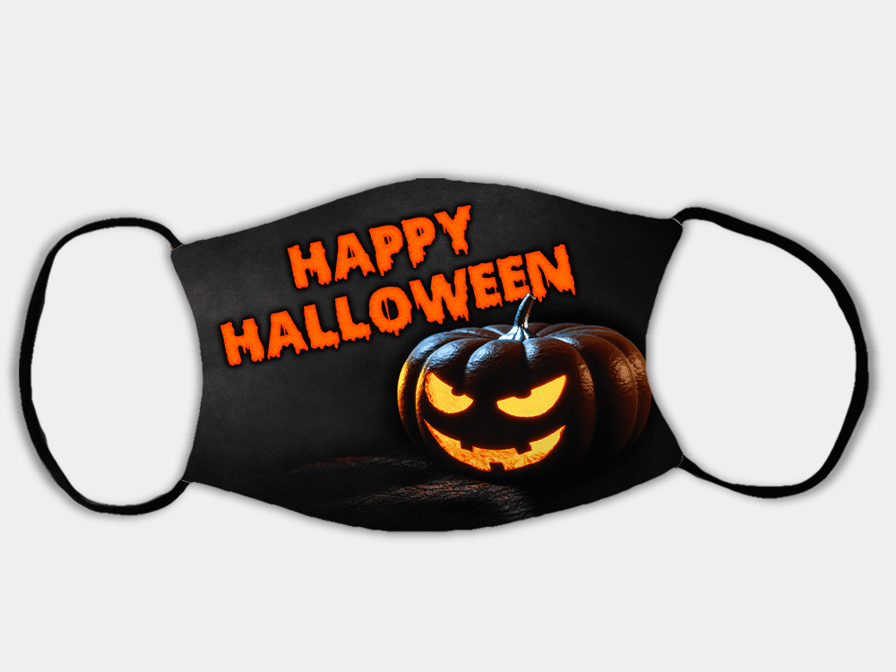 Country Images Personalised Custom Face Mask Masks Facemask Facemasks UK Scotland Gifts Happy Halloween